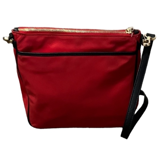 Michael Kors Nylon Leather-Trimmed Crossbody Bag, Red - Picture 9 of 13